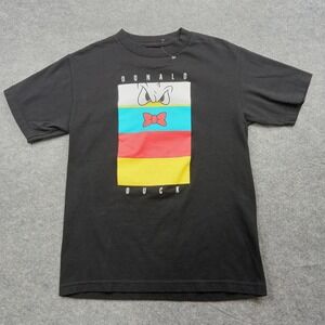 Donald Duck Shirt Mens Small Black Neff Disney Graphic Tee Cartoon Character